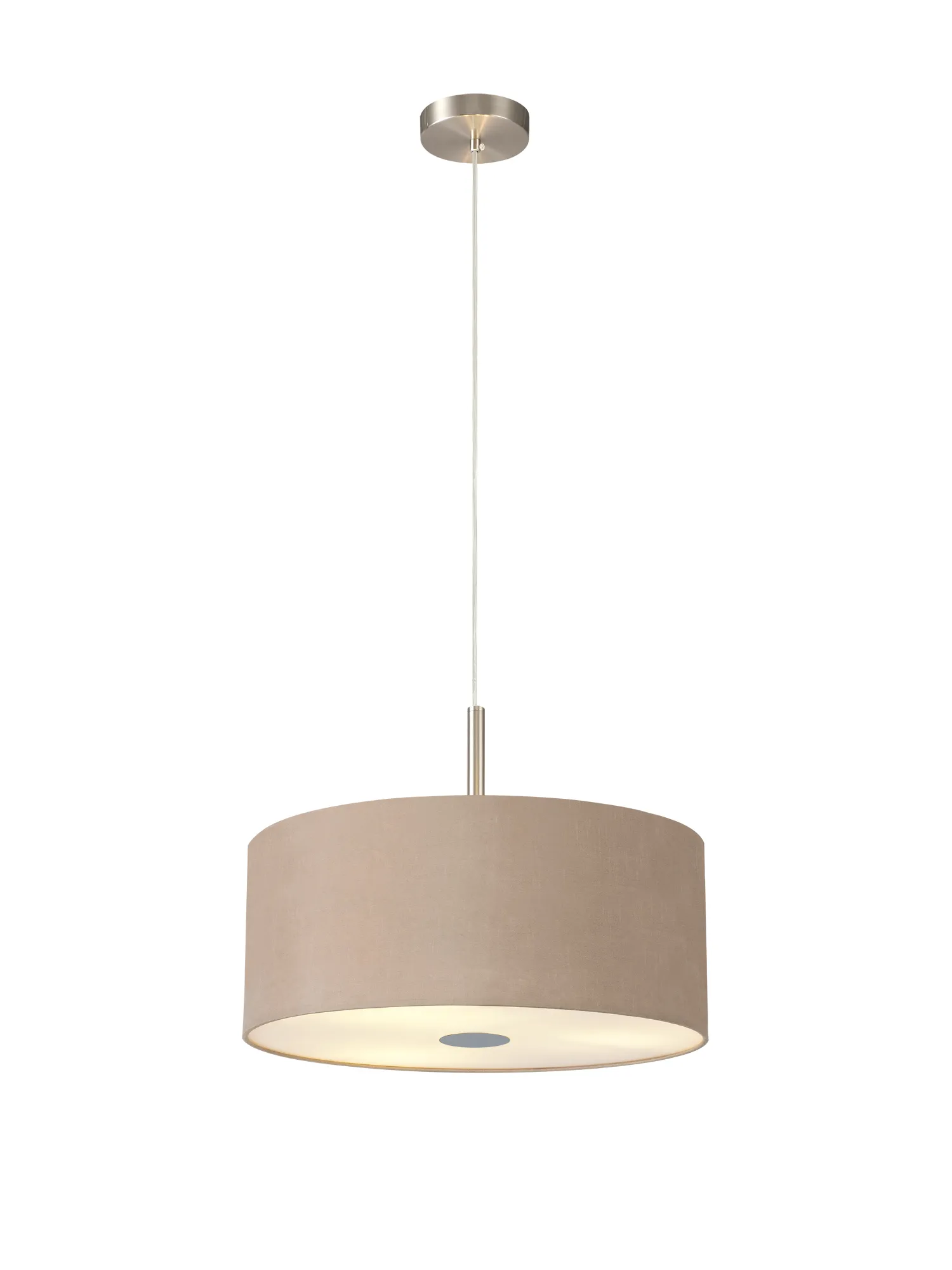Baymont 40cm 3 Light Pendant Satin Nickel, Antique Gold/Ruby, Frosted Diffuser DK0438  Deco Baymont SN AG